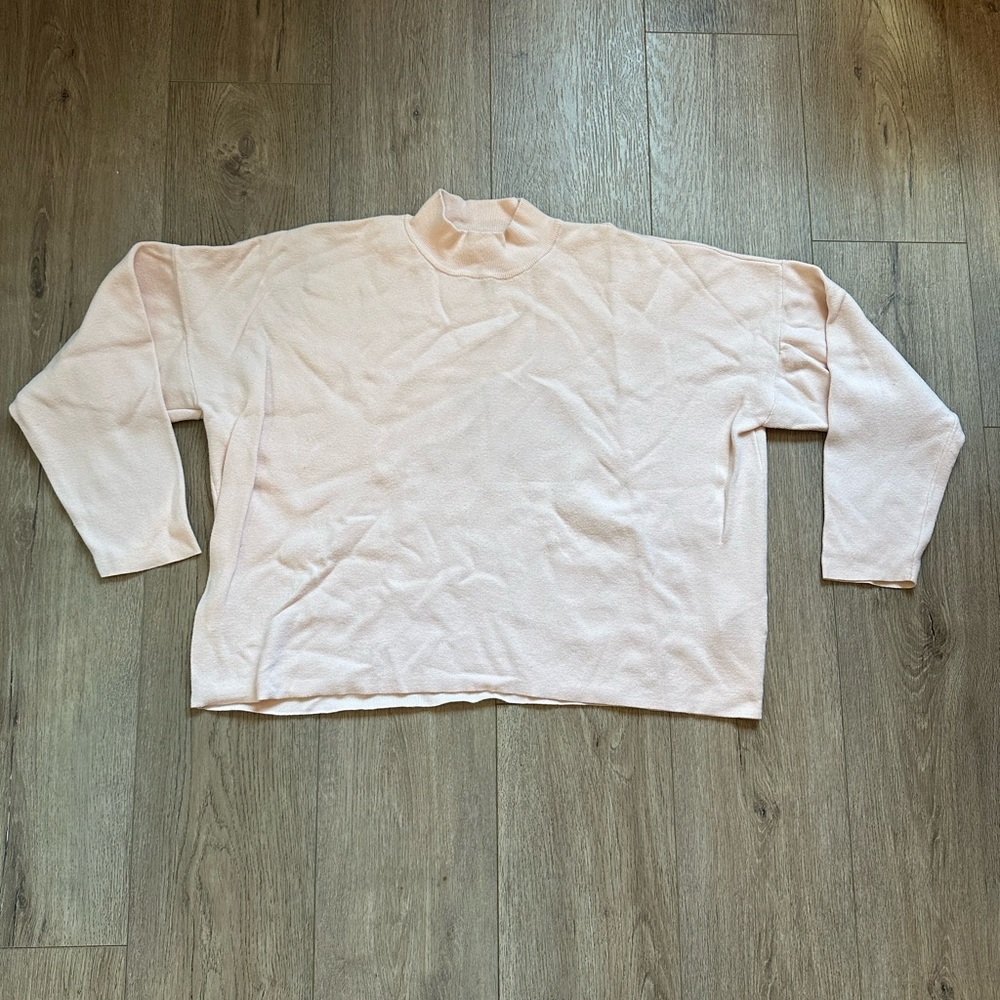 mock neck sweater /light pink